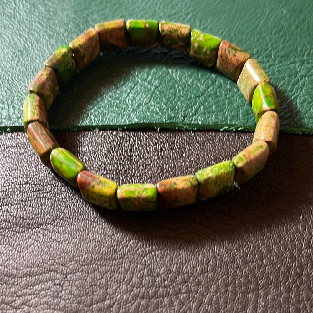 Unakite Beads Gemstones Stretchy Band Bracelet